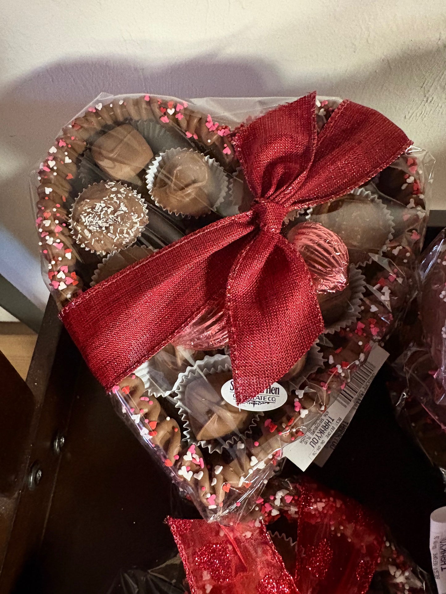 100% edible chocolate heart box with assorted chocolate