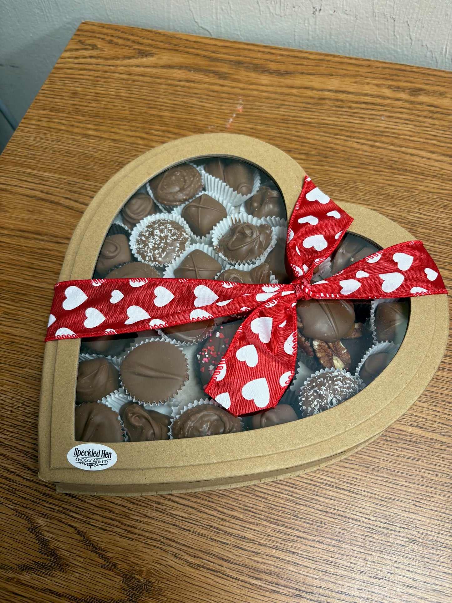 1 Pound heart shapped box of chocolate