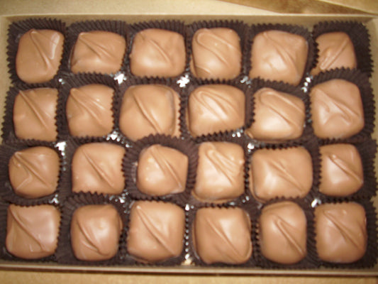 Caramels covered in chocolate